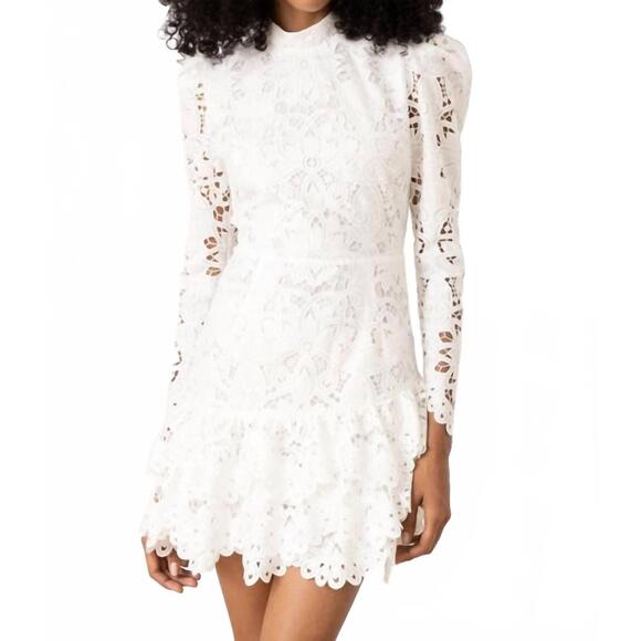 NEW YUMI KIM robyn sedona lace long sleeve dress in white - Picture 3 of 3